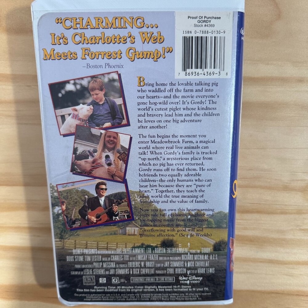 Gordy (2001) VHS (Clamshell, *Tested*) - Picture 4 of 5